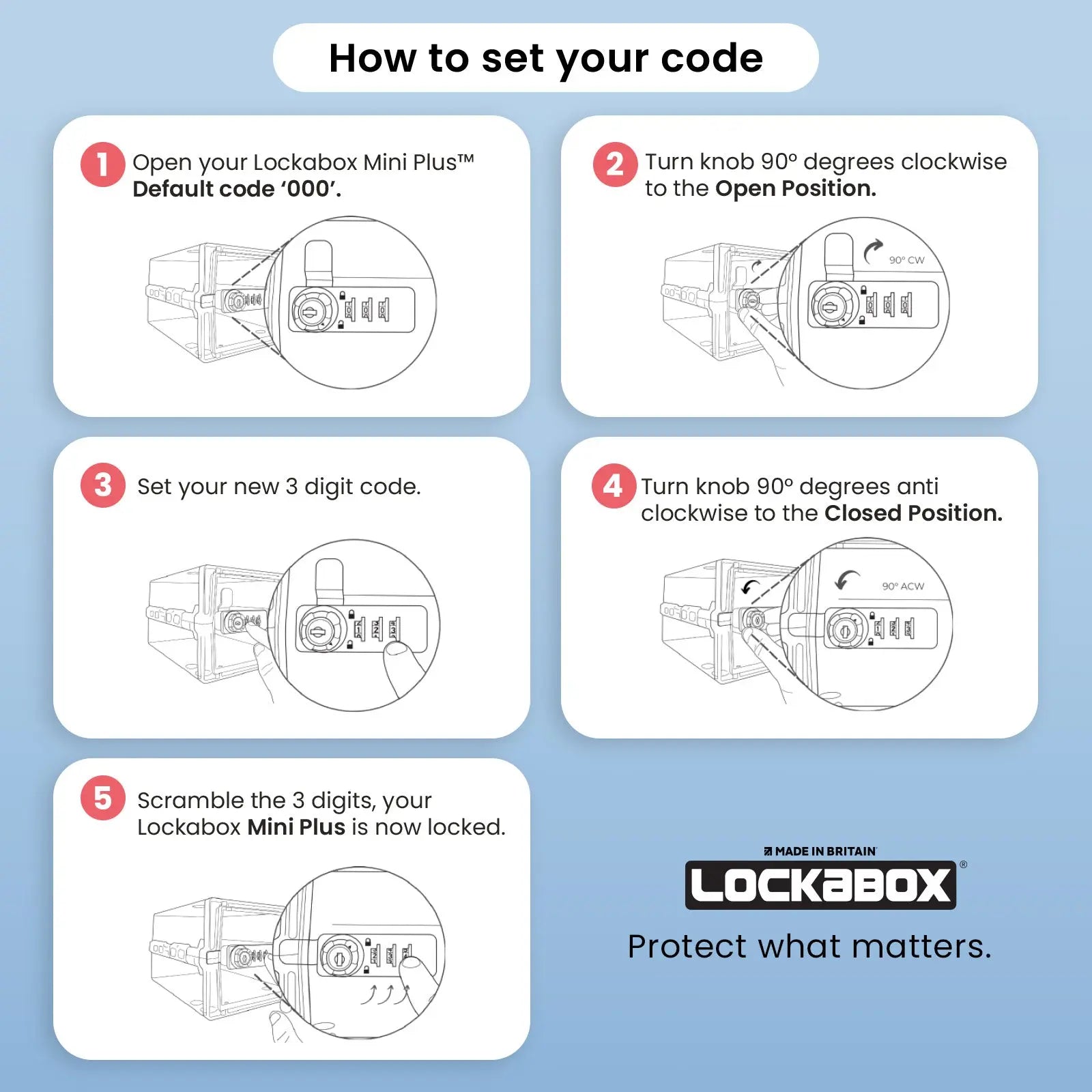 Lockabox Mini Plus™ Lockable Storage Box