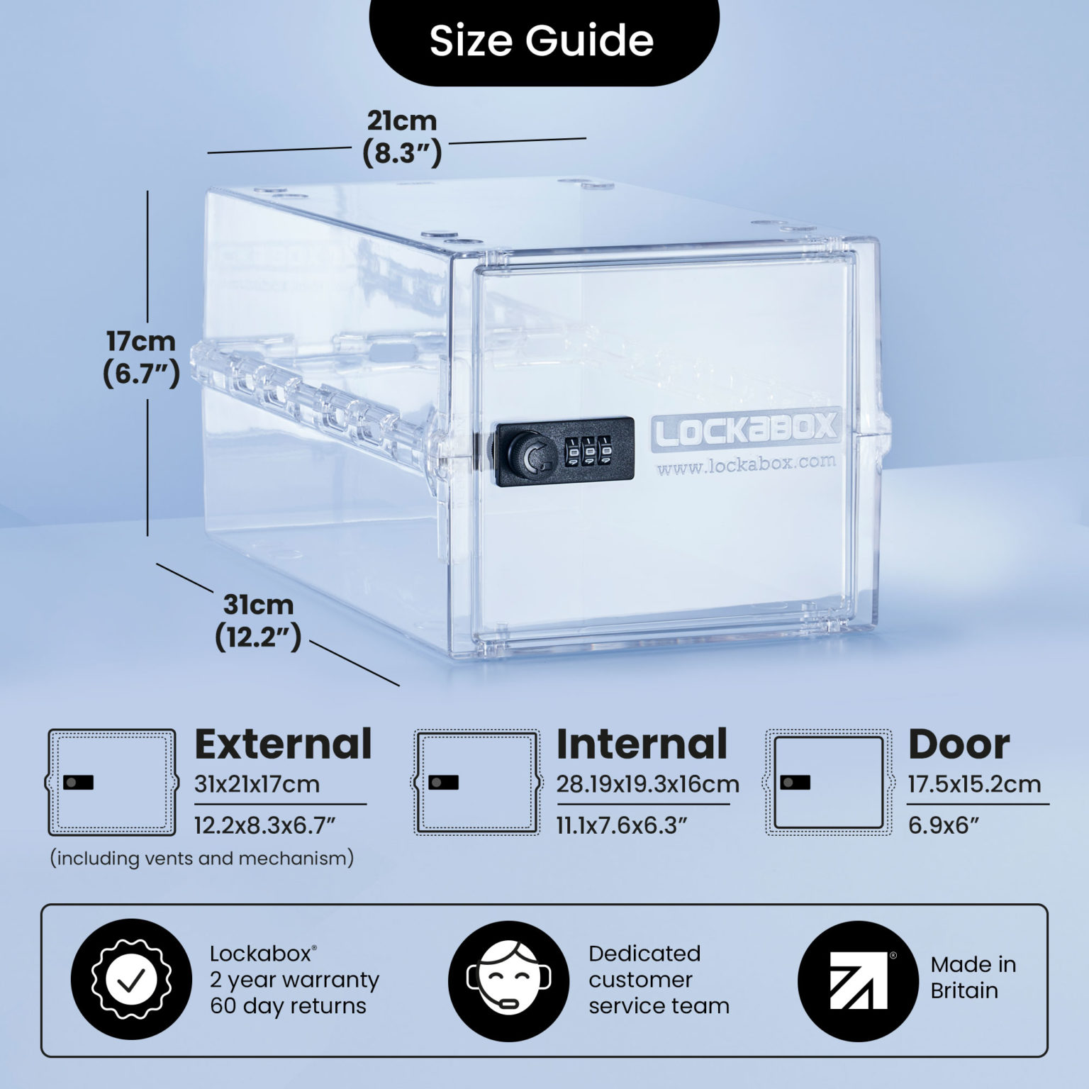 Lockabox One - Crystal, Jet, Opal White | Lockabox®