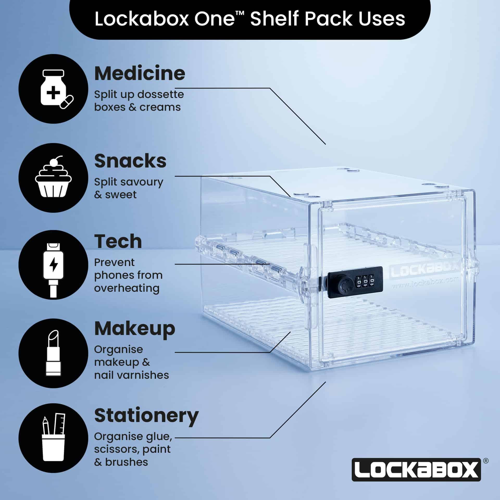 Lockabox One™  Boîte de rangement verrouillable compacte et