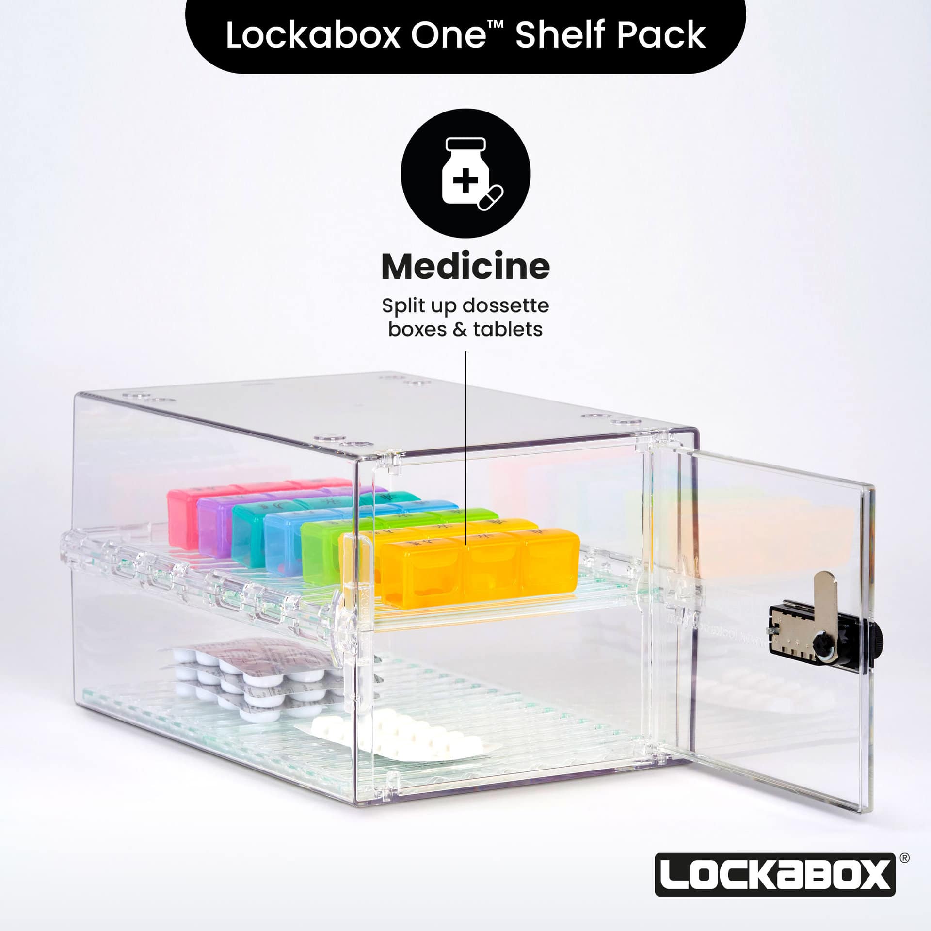 Boîte à médicaments verrouillable Lockabox One - avec serrure à