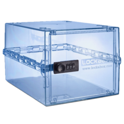 Locking Medicine Box - Lockabox One Light Medi Blue & Light Medi Green