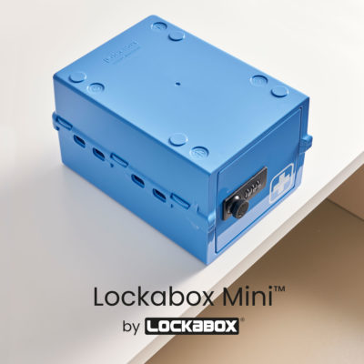 Small Lockable Medicine Box - Lockabox Mini™ Medi Blue